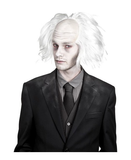 PELUCA CON CALVA ZOMBIE BLANCO