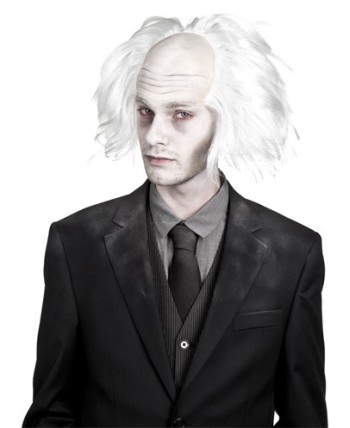 PELUCA CON CALVA ZOMBIE BLANCO