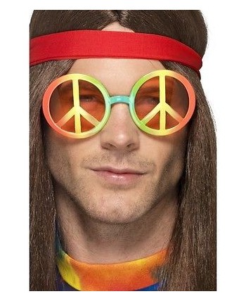 GAFAS HIPPIE COLORES SIMBOLO PAZ