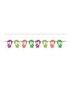 GUIRNALDA CALAVERAS NEON 2 METROS