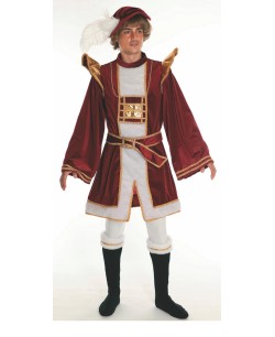 TRAJE DE PAJE REY MELCHOR BLANCO CABALGATA  PARA HOMBRE