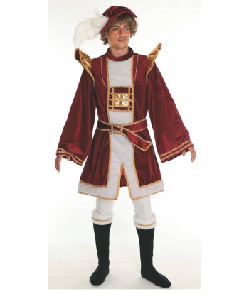 TRAJE DE PAJE REY MELCHOR BLANCO CABALGATA  PARA HOMBRE