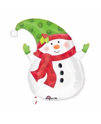 GLOBO DE HELIO MUÑECO DE NIEVE GORDITO