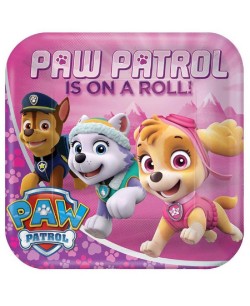 PLATOS PATRULLA CANINA GRANDES CUADRADOS SKYE 8 UNIDADES