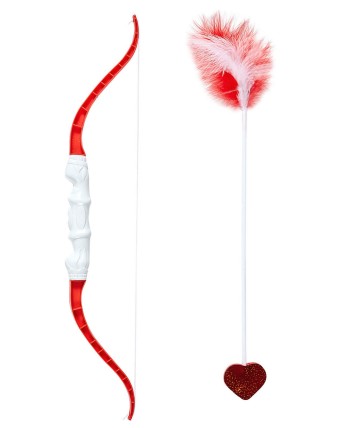 ARCO DE CUPIDO CON FLECHAS DE CORAZON