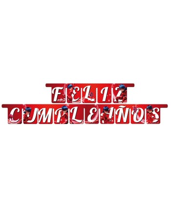 GUIRNALDA FELIZ CUMPLEAÑOS LADYBUG