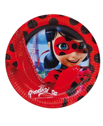 PLATOS LADYBUG GRANDES 8 UNIDADES