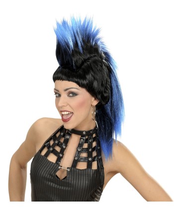 PELUCA PUNK CON CRESTA Y MELENA 6 COLORES SURTIDO