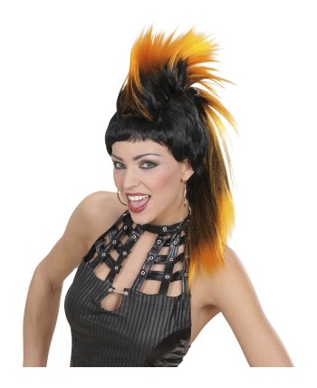 PELUCA PUNK CON CRESTA Y MELENA 6 COLORES SURTIDO