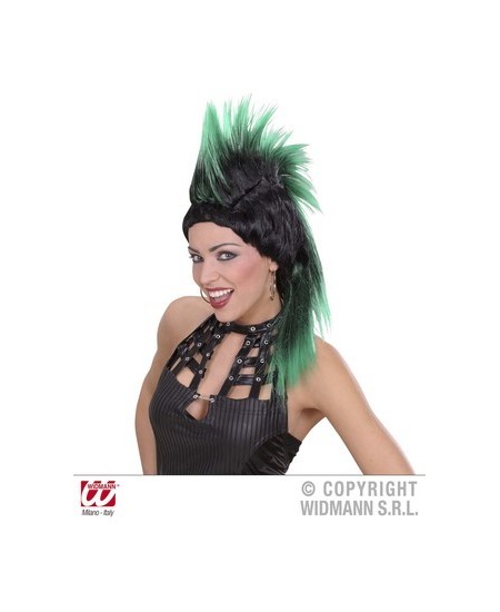 PELUCA PUNK CON CRESTA Y MELENA 6 COLORES SURTIDO