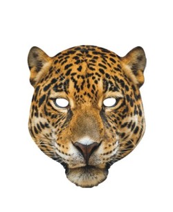 CARETA LEOPARDO CARTON PLASTIFICADO