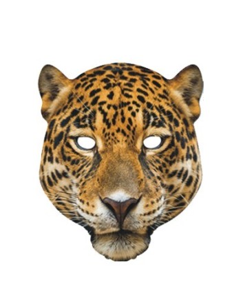 CARETA LEOPARDO CARTON PLASTIFICADO
