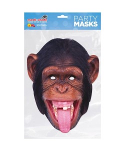 CARETA CHIMPANCE CARTON PLASTIFICADO