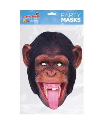 CARETA CHIMPANCE CARTON PLASTIFICADO
