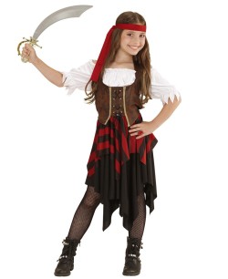 DISFRAZ DE PIRATESA CORSE MARRON PARA NIÑA