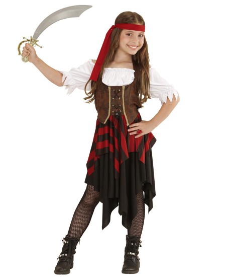 DISFRAZ DE PIRATESA CORSE MARRON PARA NIÑA