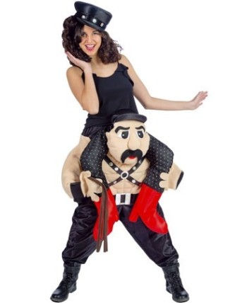 DISFRAZ DE SADO A HOMBROS PARA ADULTO