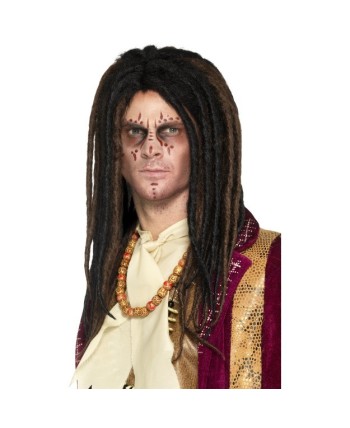 PELUCA DELUXE DE RASTAS CASTAÑA