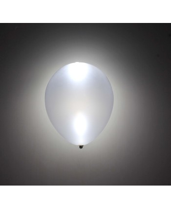 BOLSA 5 GLOBOS CON LUZ PLATA METALICO