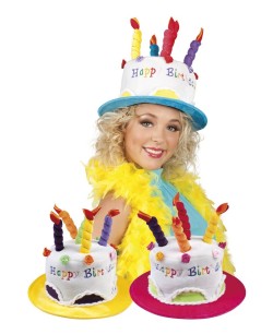 SOMBRERO TARTA DE CUMPLEAÑOS TERCIOPELO
