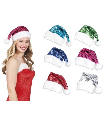 GORRO SANTA CON LENTEJUELAS