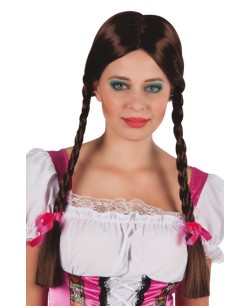 PELUCA TIROLESA 2 TRENZAS CASTAÑA DELUXE