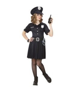 DISFRAZ DE POLICIA NEGRO PARA NIÑA