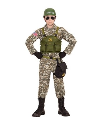 DISFRAZ DE MILITAR FUERZAS ESPECIALES SEAL PARA NIÑO