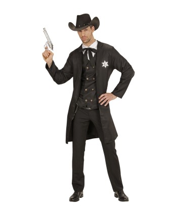 ABRIGO VAQUERO NEGRO DELUXE PARA HOMBRE