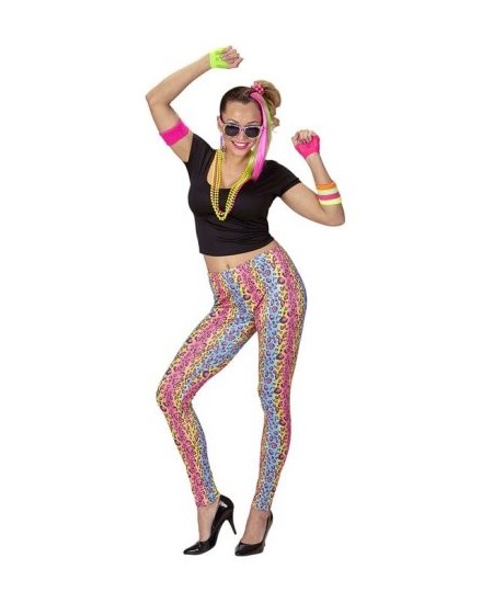 DISFRAZ DE AÑOS 80 LEGGINS ANIMAL PRINT PARA MUJER