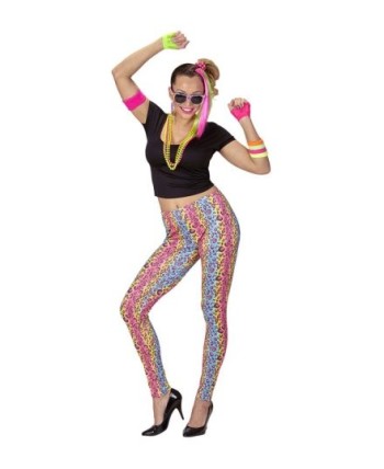 DISFRAZ DE AÑOS 80 LEGGINS ANIMAL PRINT PARA MUJER