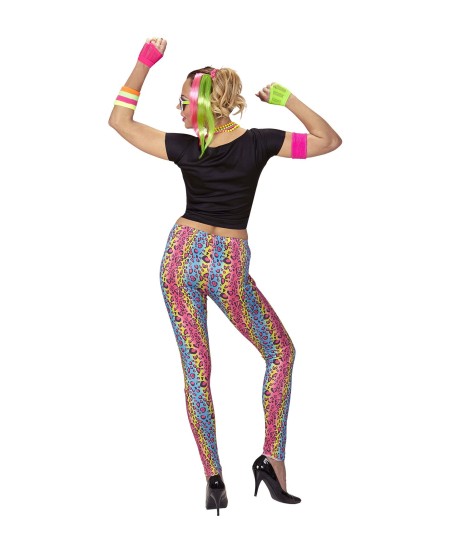 DISFRAZ DE AÑOS 80 LEGGINS ANIMAL PRINT PARA MUJER