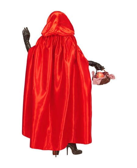 CAPA CAPUCHA RASO ROJA CON CAPUCHA