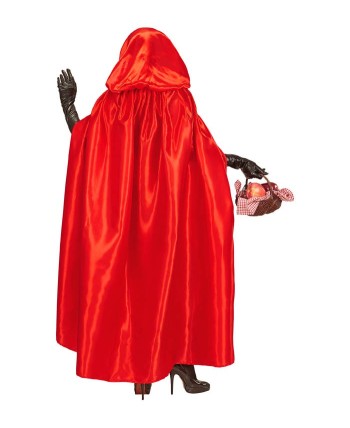 CAPA CAPUCHA RASO ROJA CON CAPUCHA
