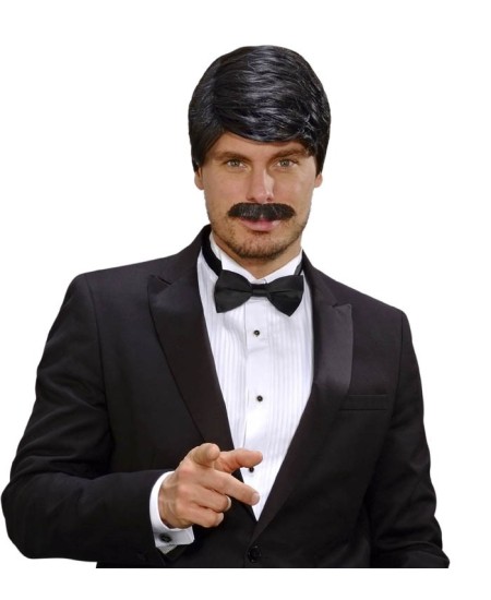 PELUCA HOMBRE DELUXE NEGRA PLAYBOY 