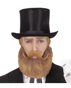 BARBA Y BIGOTE MAXI RUBIA