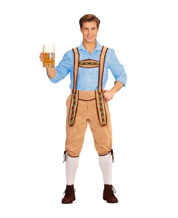 PANTALON DE TIROLES MARRON CLARO 