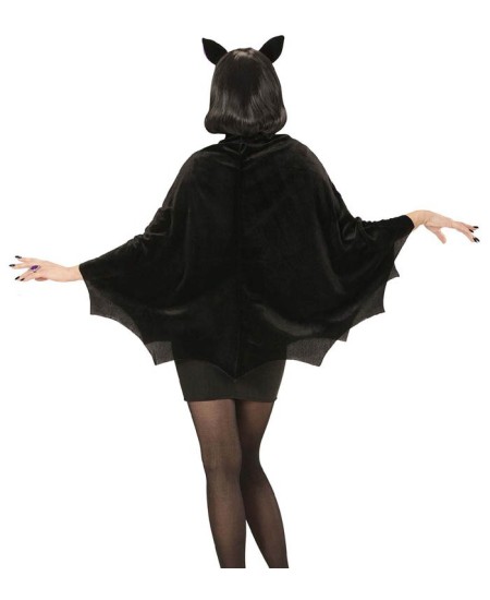 CAPA NEGRA CON DIADEMA OREJAS MURCIELAGO