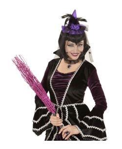 TOCADO DE GORRO DE BRUJA CON ARAÑAS EN TUL 2