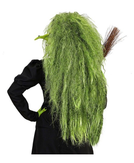 PELUCA VERDE BRUJA ENCRESPADA 