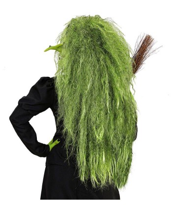 PELUCA VERDE BRUJA ENCRESPADA 