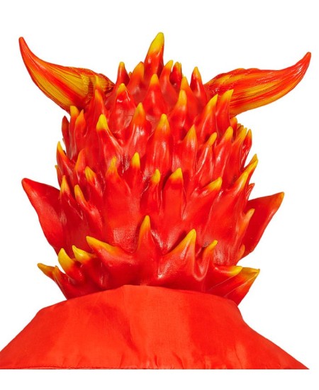 CARETA DE DEMONIO EN LLAMASCON CUERNOS