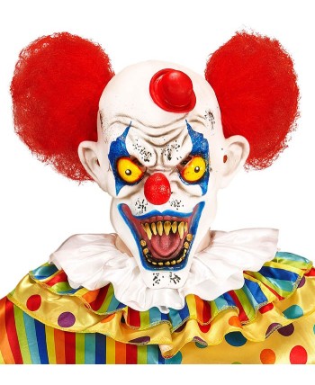 CARETA PAYASO ASESINO CON GORRITO ROJO