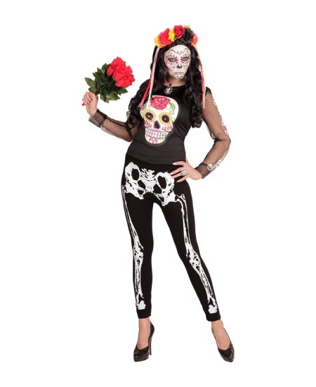 LEGGINS NEGROS ESQUELETO 