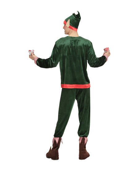DISFRAZ DE ELFO NAVIDEÑO CON OREJAS PUNTEAGUDAS 