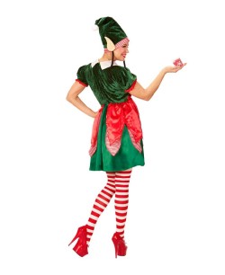 DISFRAZ DE ELFA NAVIDEÑA CON OREJAS PUNTEAGUDAS PARA MUJER 2