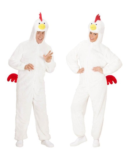 DISFRAZ DE POLLO BLANCO PELUCHE PARA HOMBRE