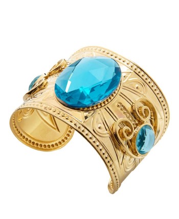 BRAZALETE EGIPCIA DORADO CON PIEDRA AZUL