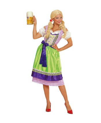 DISFRAZ DE TIROLESA VIOLETA VERDE 
