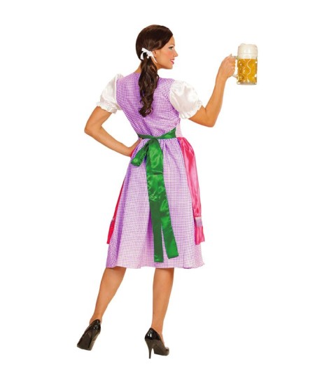 DISFRAZ DE TIROLESA FUCSIA VERDE